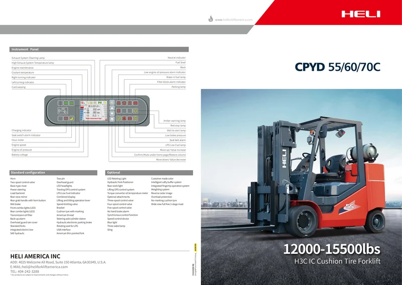 H3C IC Cushion Tire Forklift