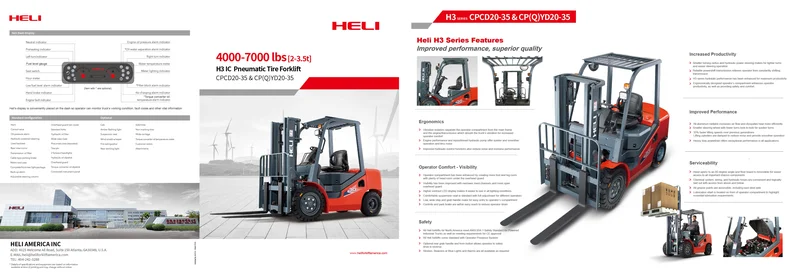 H3 IC Pneumatic Tire Forklift